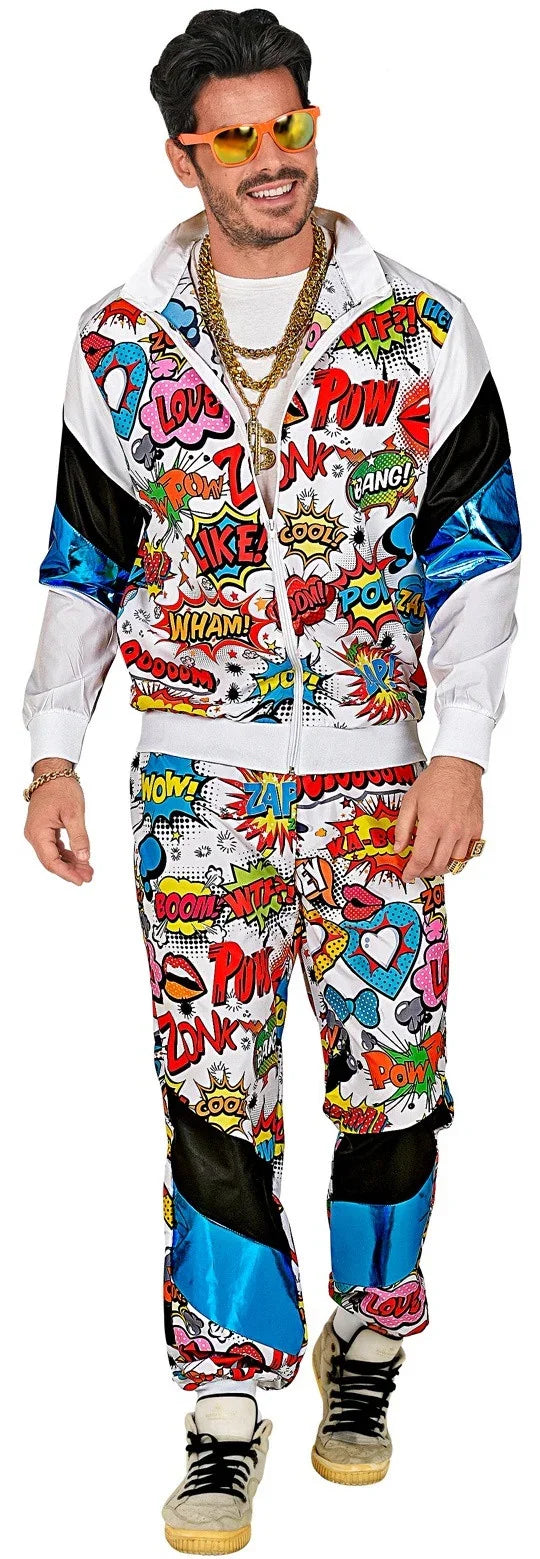 Disfraz Chándal de Táctel Cómic para Adulto Chándales de Táctel Años 80 Widmann